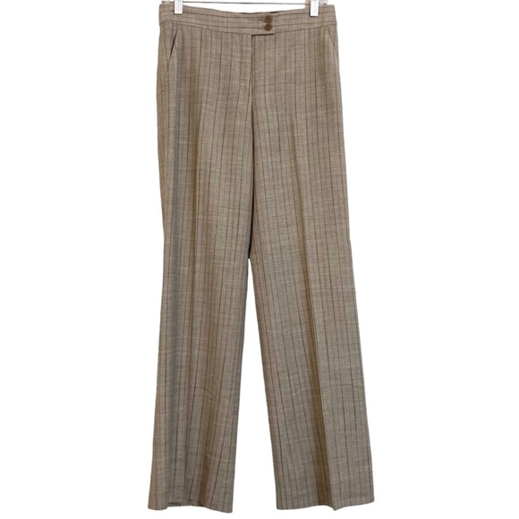 ETRO Pinstriped Straight Wide Leg Wool Blend Menswear Trouser Career Pants